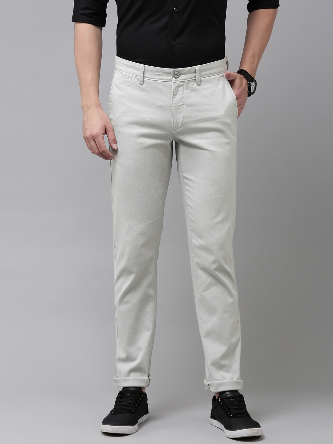 

U S Polo Assn Men Grey Denver Slim Fit Chinos