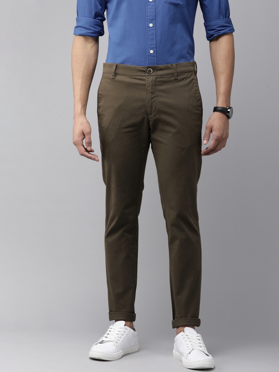 

U S Polo Assn Men Denver Slim Fit Chinos, Olive