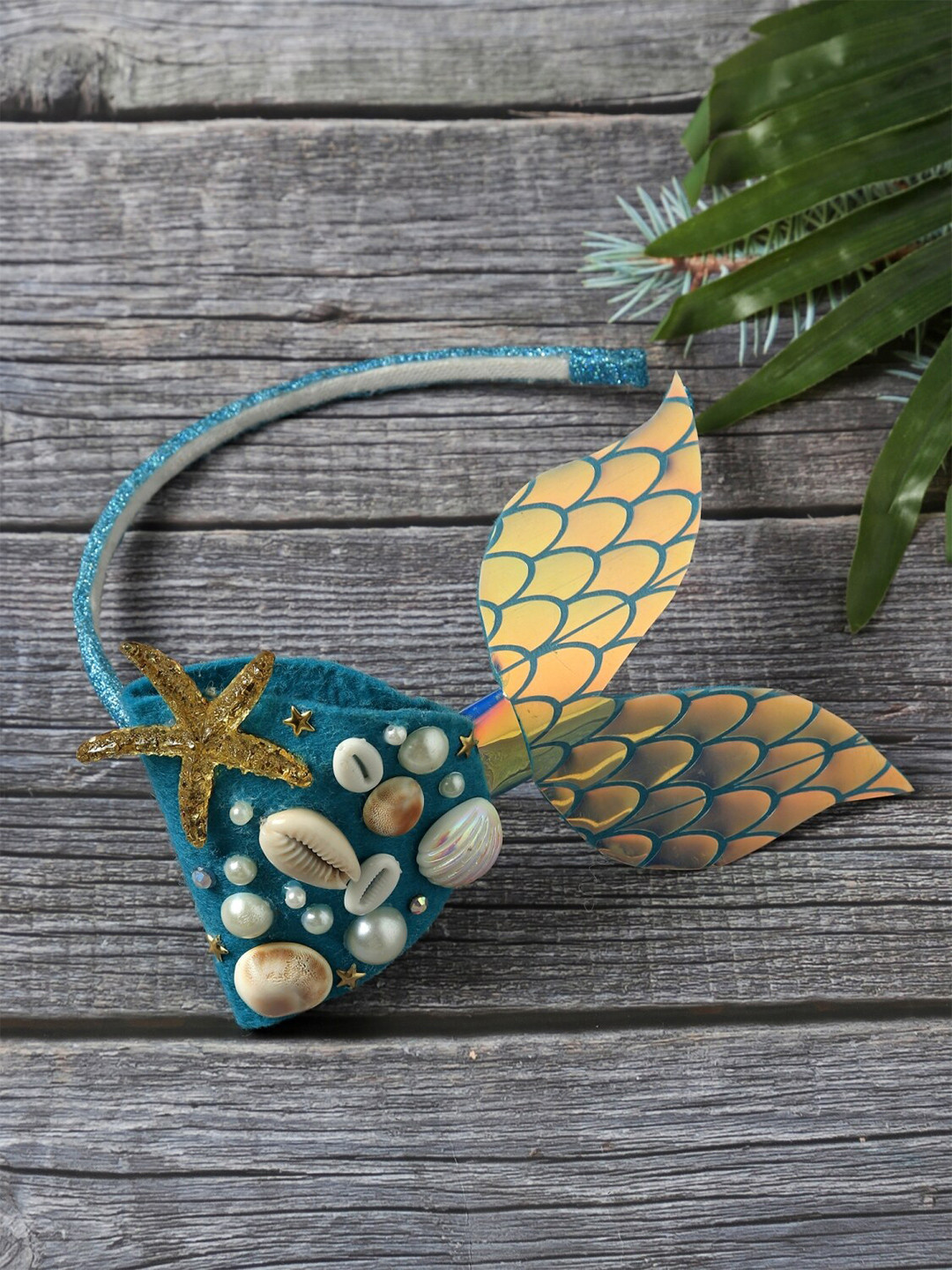 

TIPY TIPY TAP Girls Blue & White Mermaid Hairband