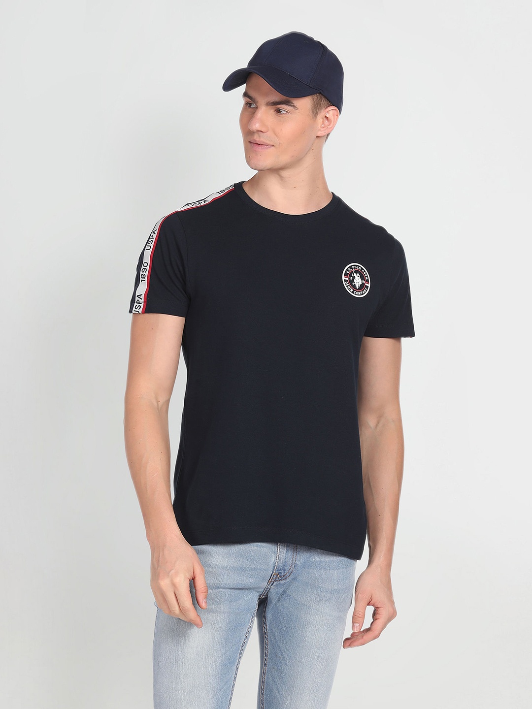 

U.S. Polo Assn. Denim Co. Pure Cotton Slim Fit T-shirt, Navy blue