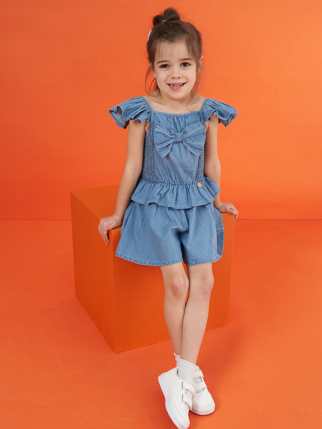 

Angel & Rocket Girls Blue Playsuit
