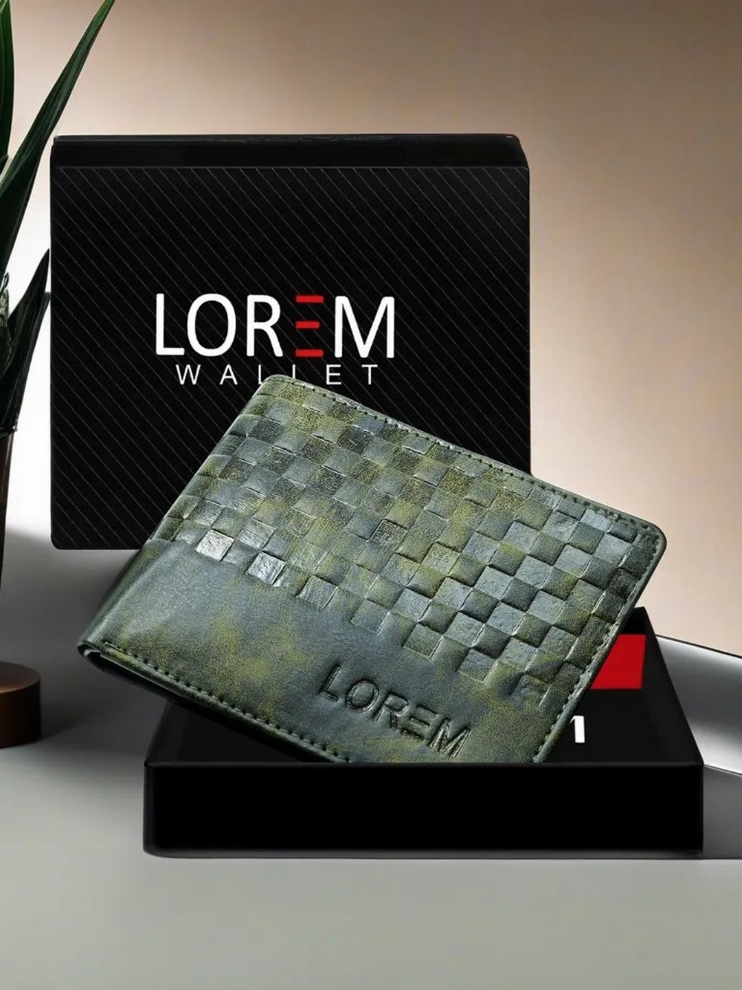 

LOREM Men Green Textured Two Fold Wallet with SIM Card Holder