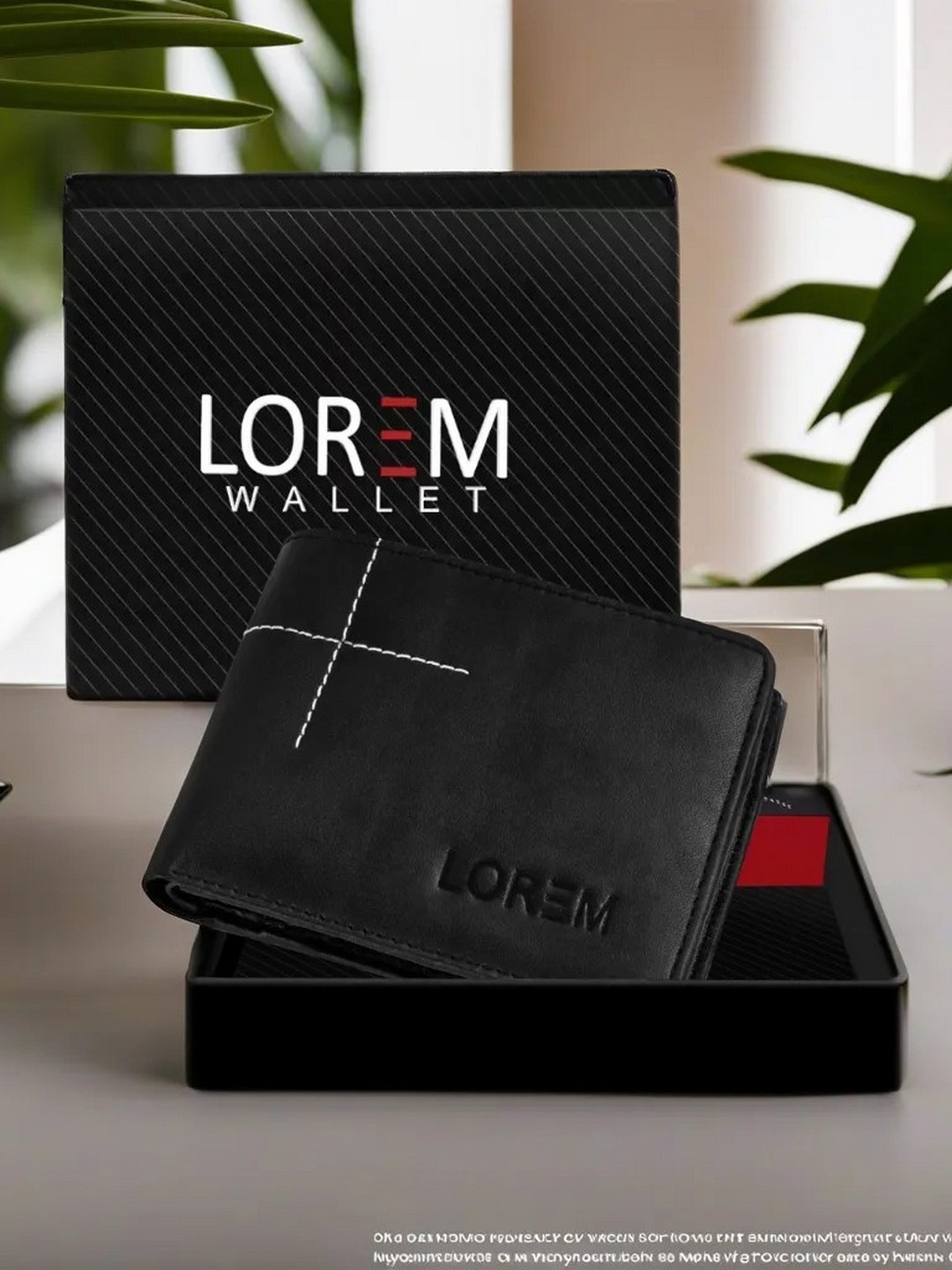 

LOREM Men Black & White Two Fold Wallet with SIM Card Holder