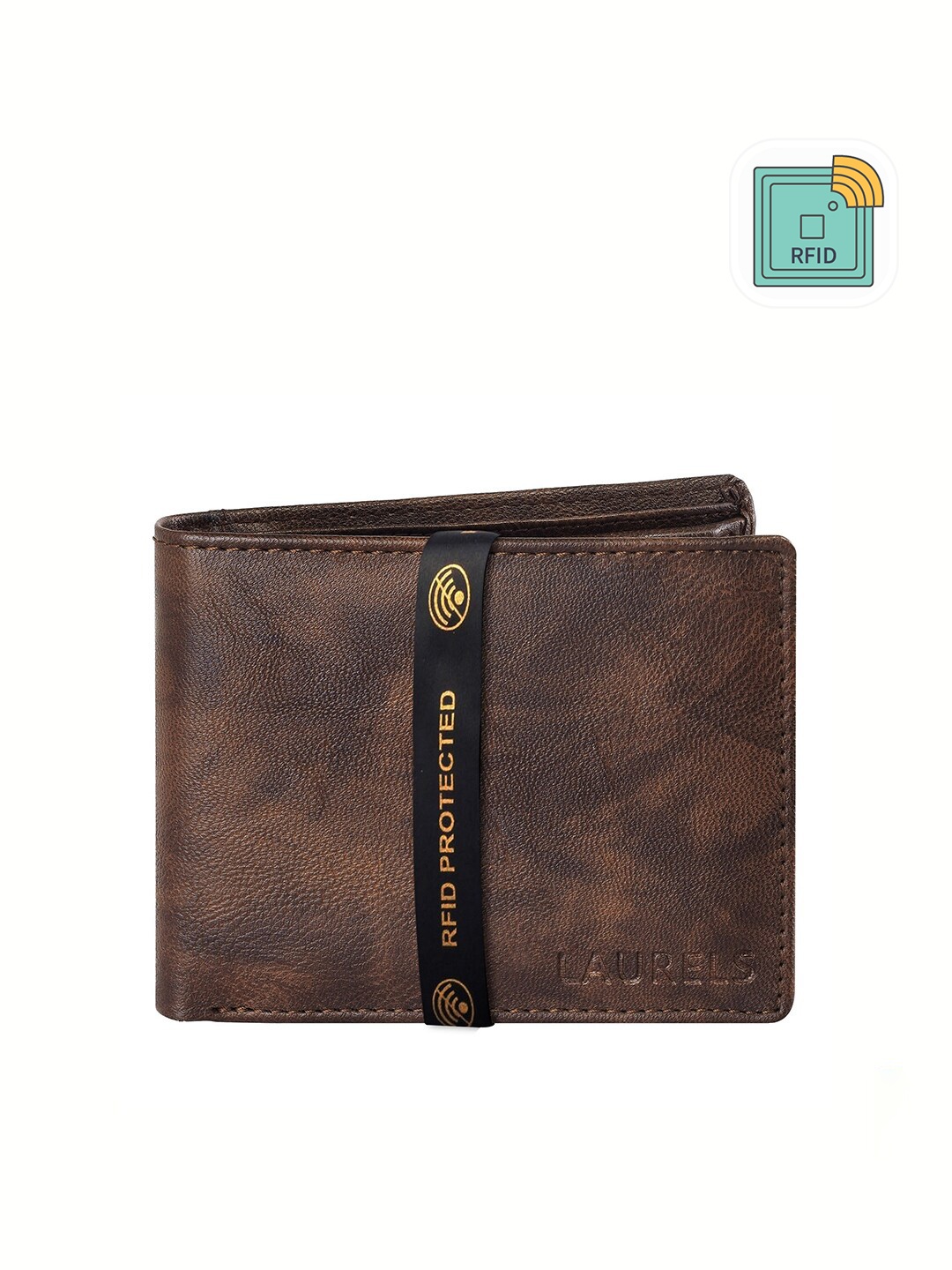 

Walrus Men Brown & Black Two Fold Wallet