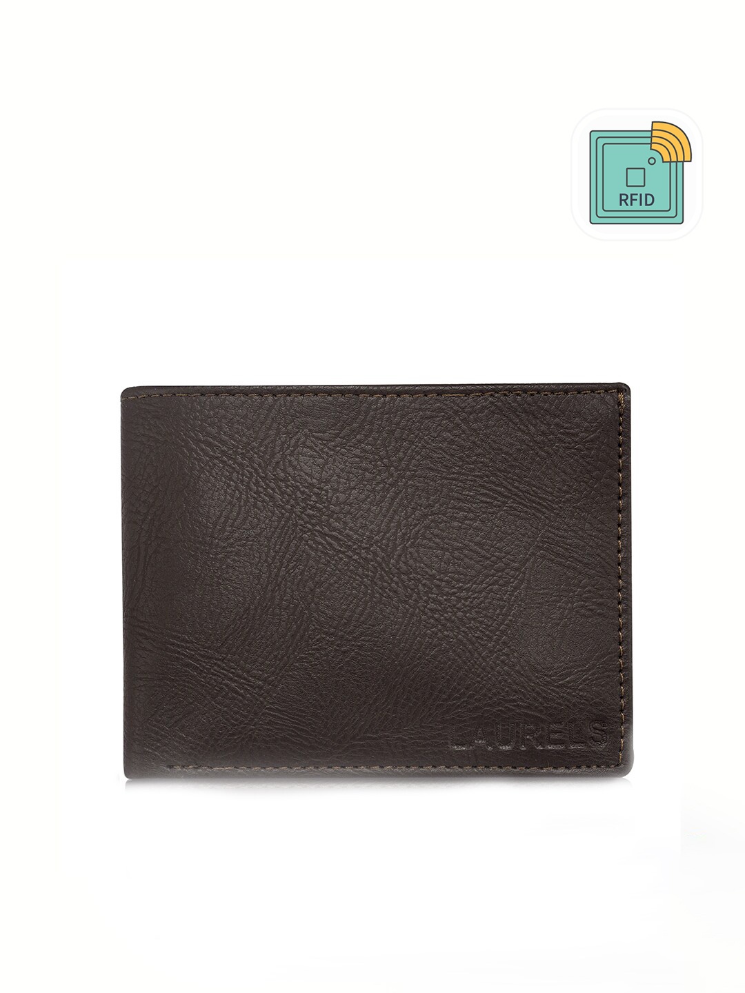 

Walrus Men Brown Leather Two Fold Wallet With RFID Protection