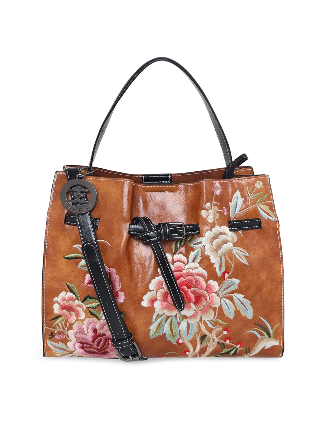 

ESBEDA Tan PU Shopper Handheld Bag