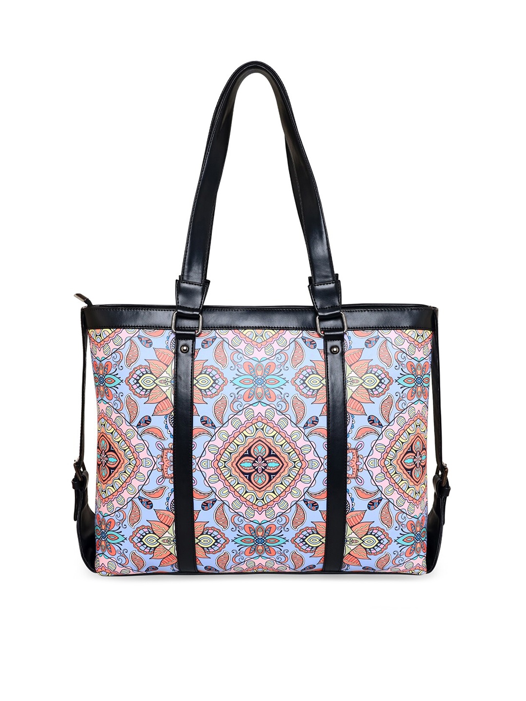 

ESBEDA Multicoloured PU Oversized Structured Shoulder Bag, Multi