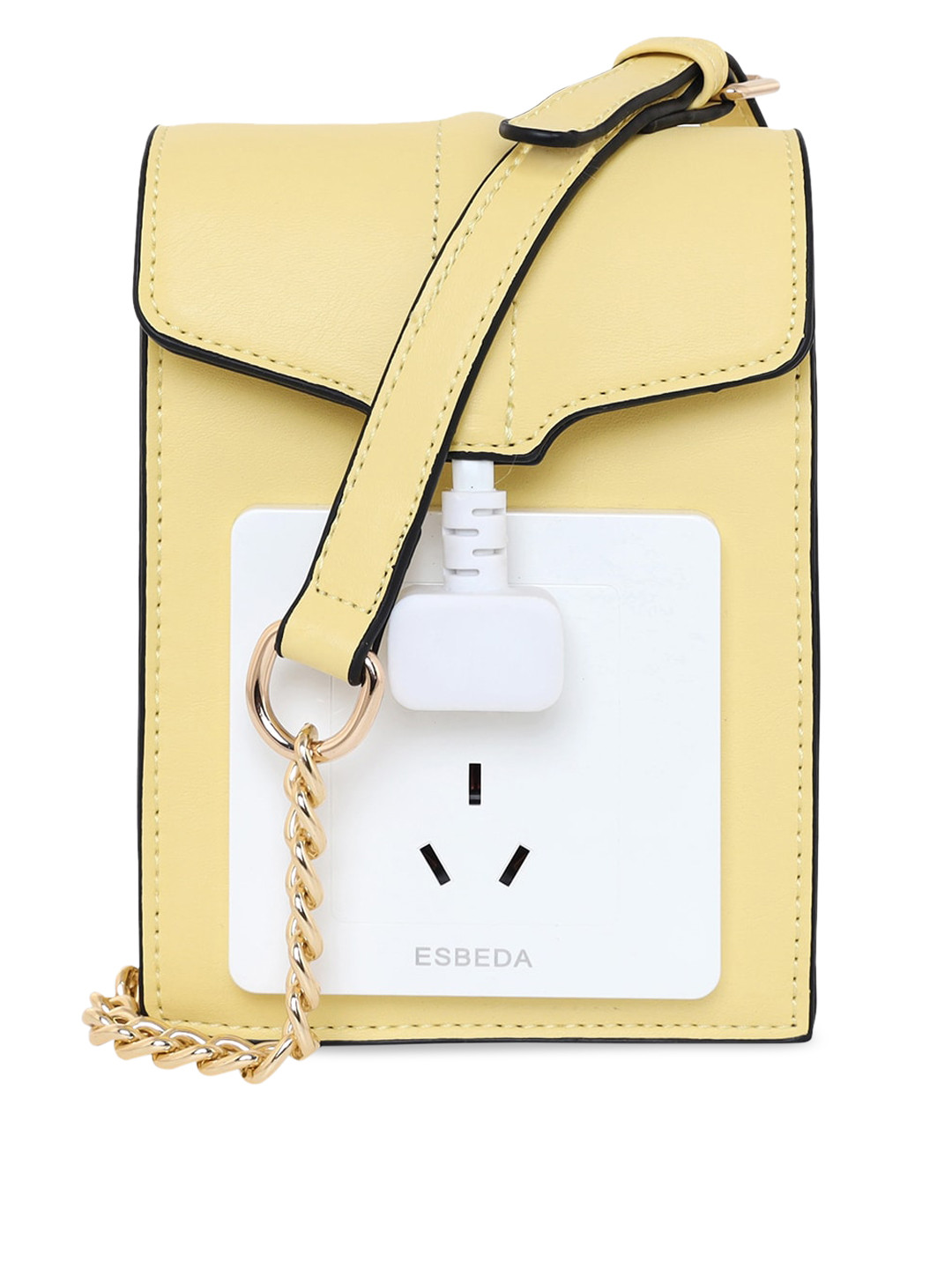 

ESBEDA Women Yellow PU Bucket Sling Bag