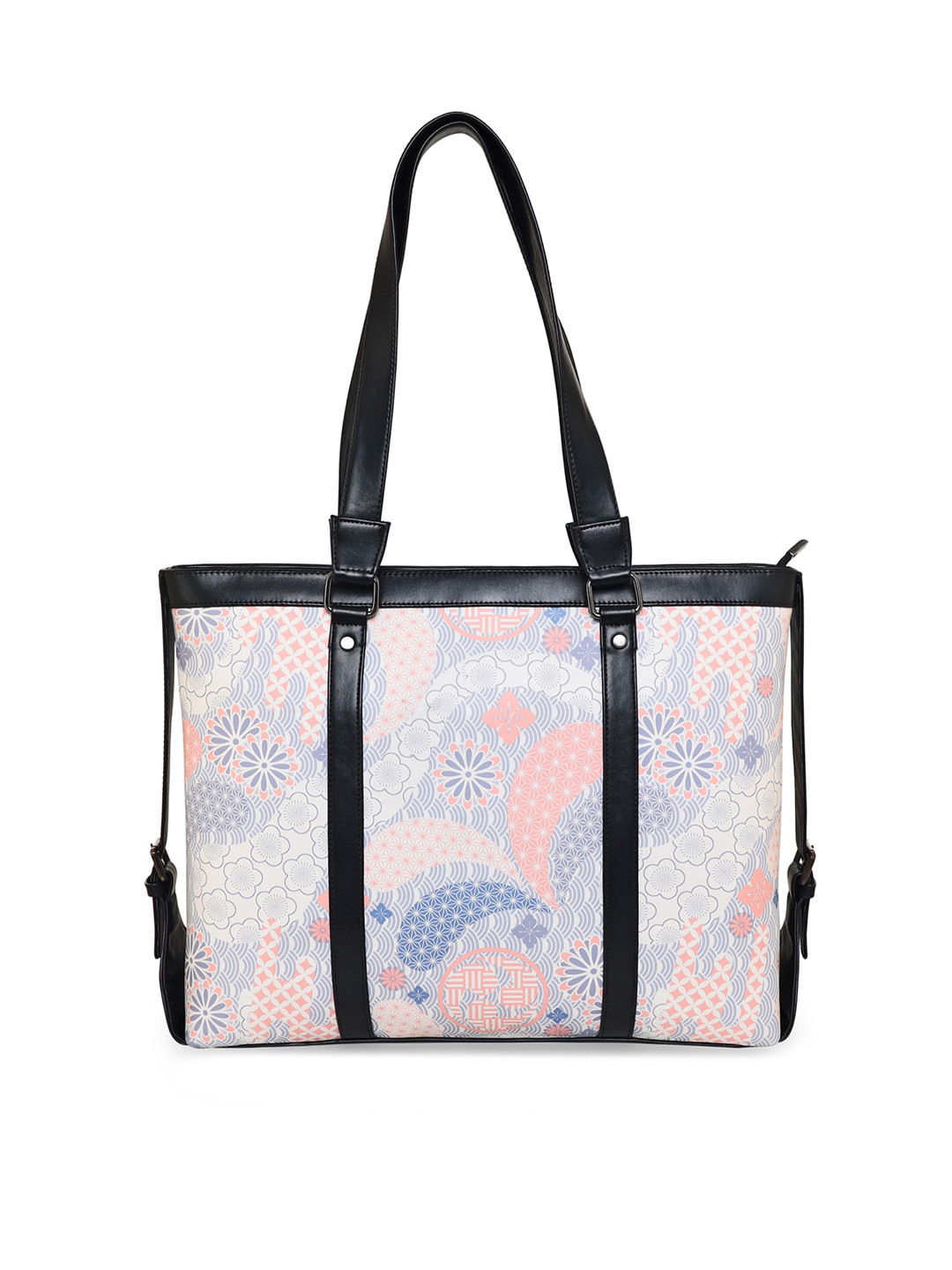 

ESBEDA Multicoloured Ethnic Motifs Printed PU Oversized Structured Shoulder Bag, Multi