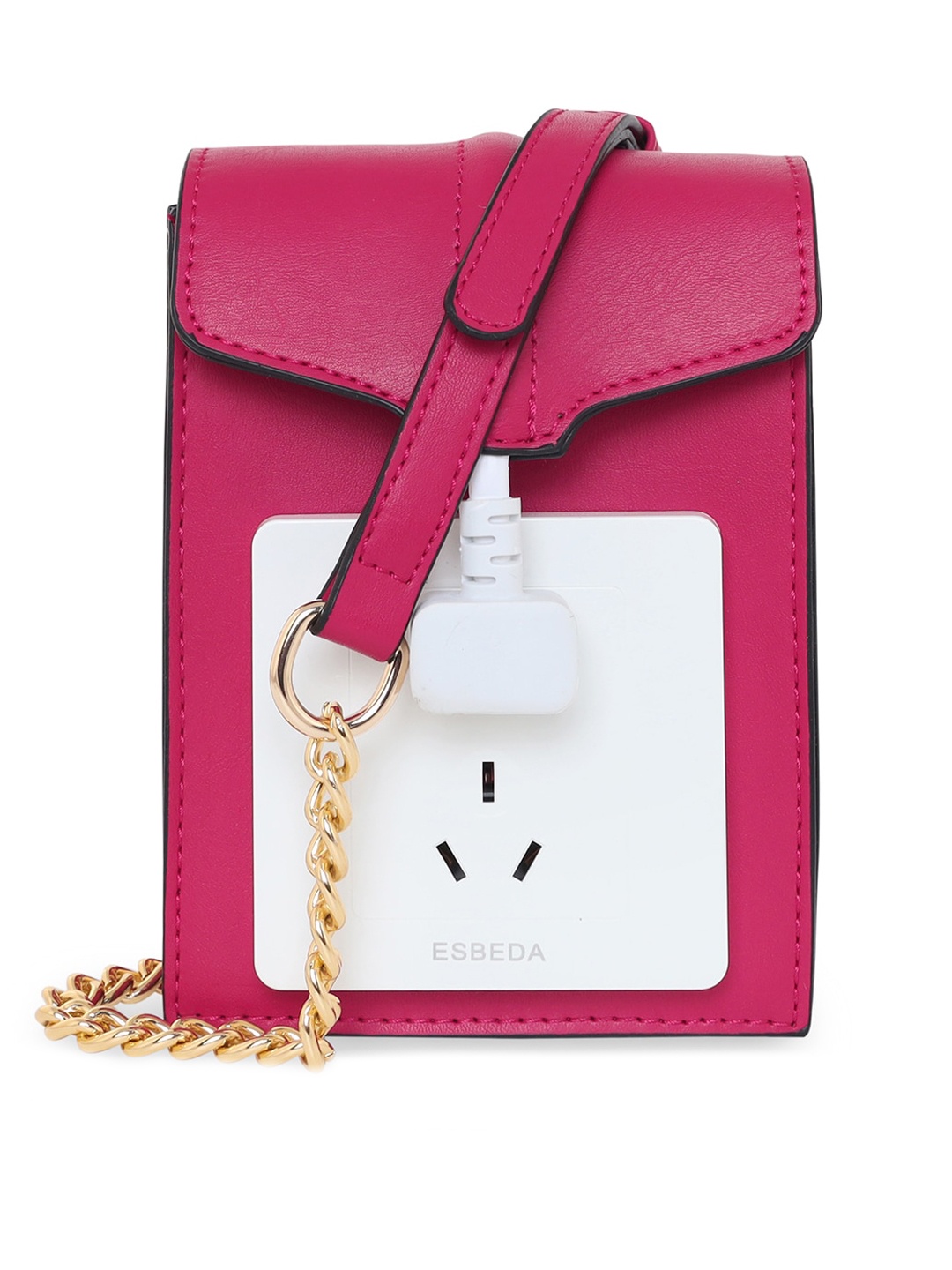 

ESBEDA Pink PU Structured Sling Bag