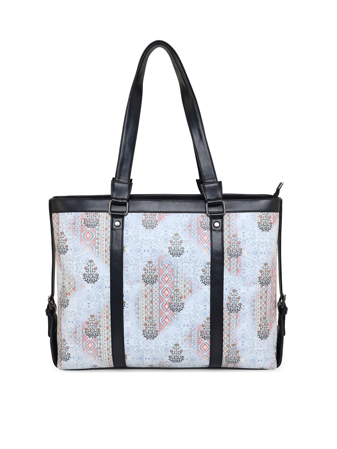 

ESBEDA Multicoloured Printed PU Oversized Structured Shoulder Bag, Multi