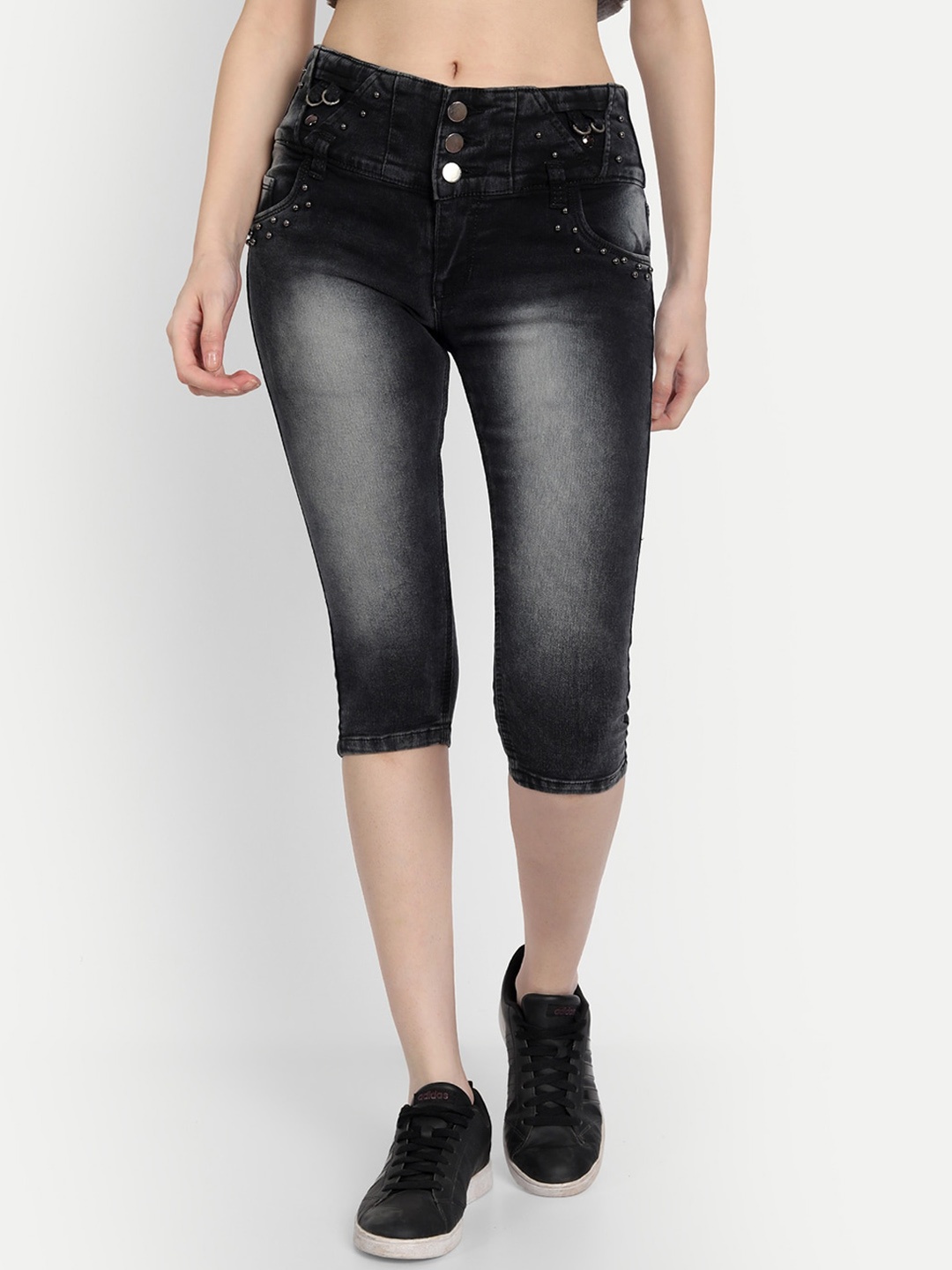 

Wicked Stitch Women Grey Capris
