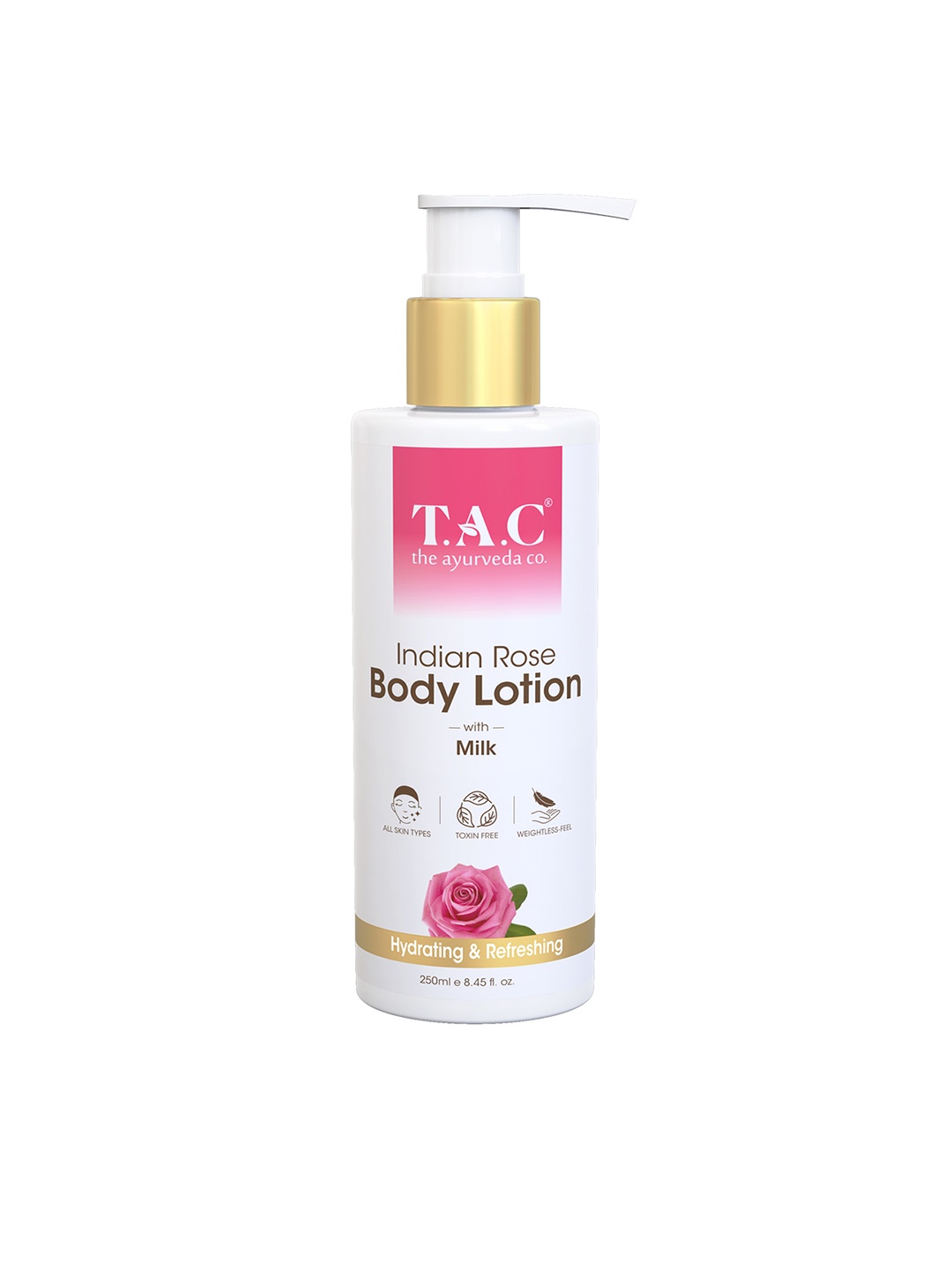 

TAC - The Ayurveda Co. Indian Rose Body Lotion with Milk for Nourished Skin -250ml, Pink