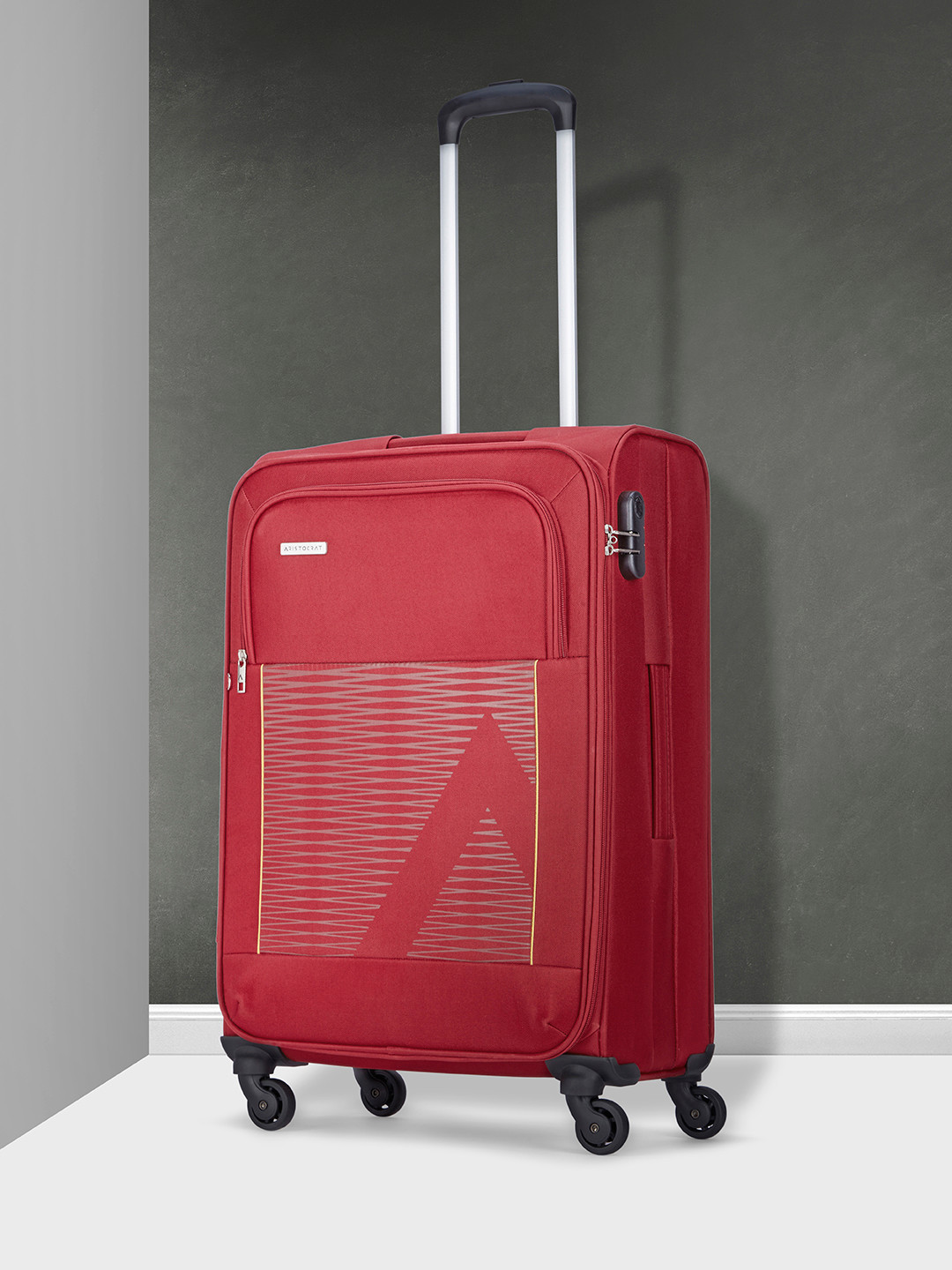 

Aristocrat Red TITUS4W Cabin Trolley Suitcase