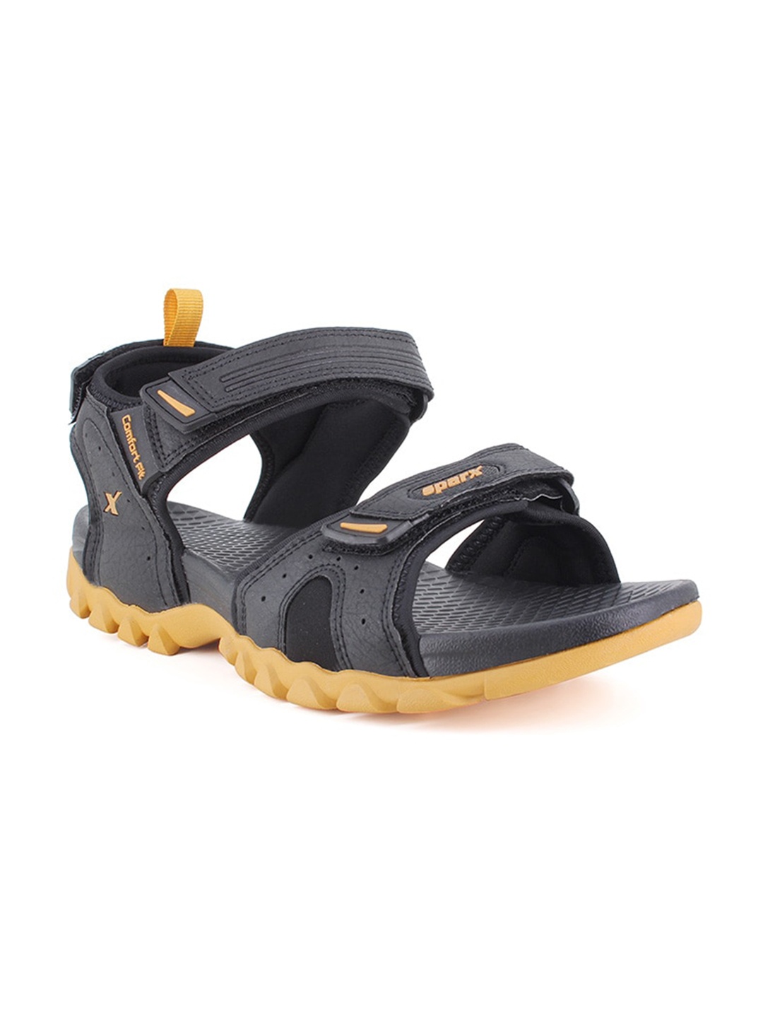 

Sparx Men Black Patterned Sports Sandals