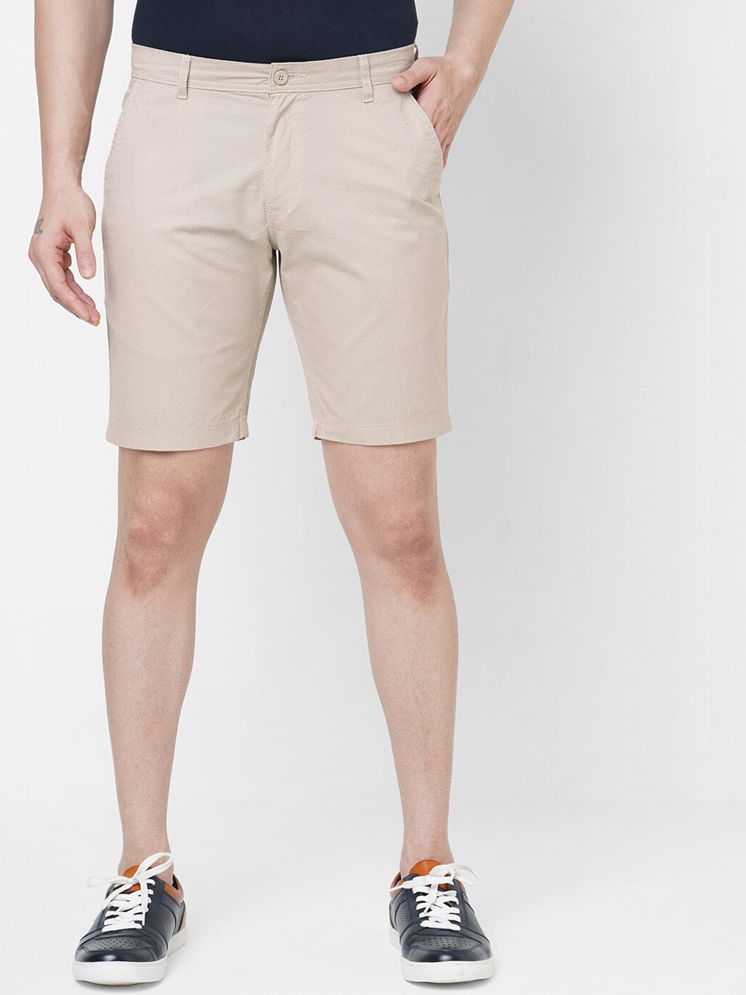 

FiTZ Men Beige Regular Fit Solid Shorts