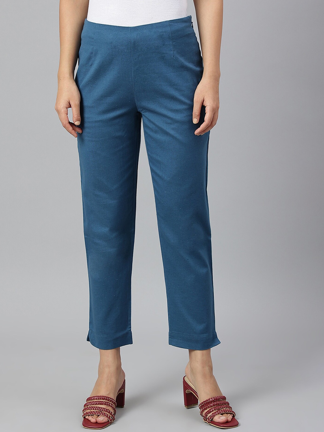

W Women Blue Slim Fit Trousers