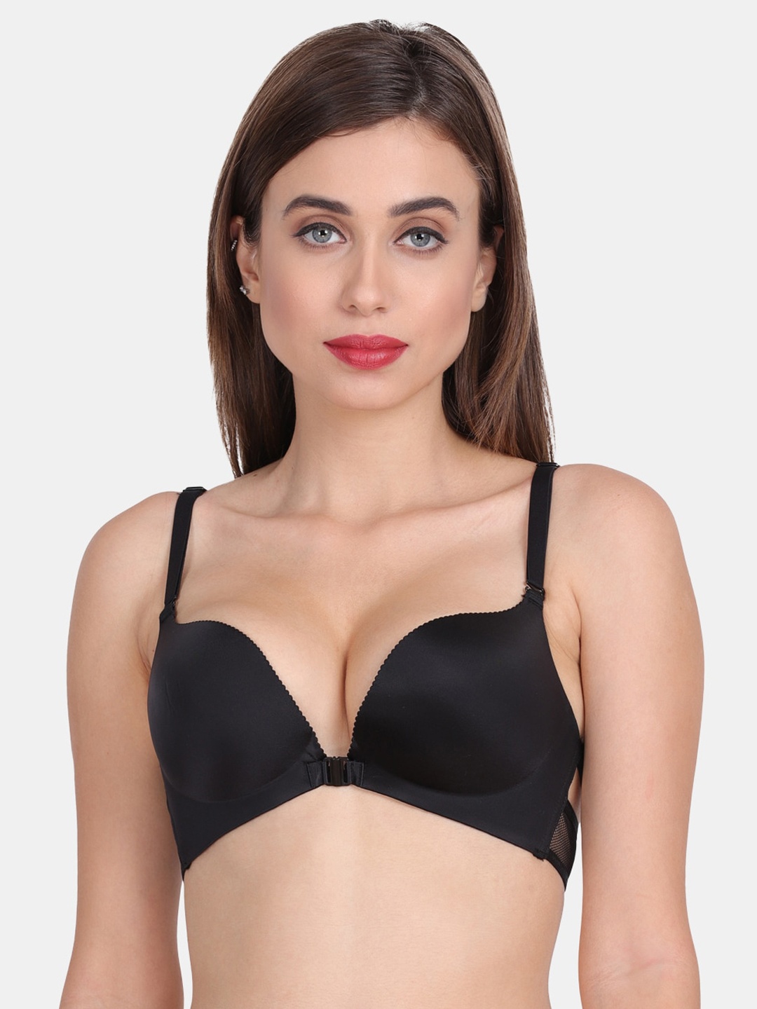 

Amour Secret Black Lightly Padded & Non-Wired Seamless Bra