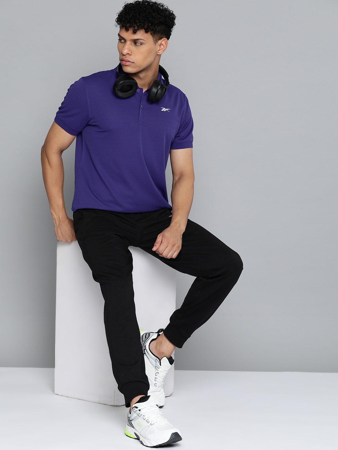 

Reebok Polo Collar Training T-shirt, Purple