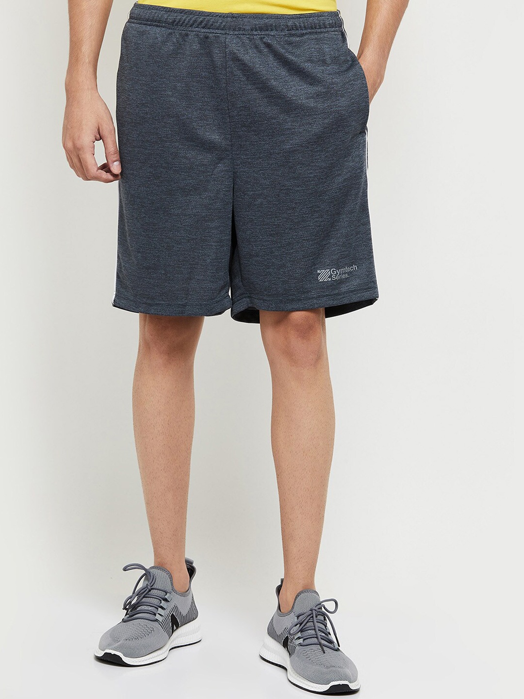 

max Men Grey Sports Shorts
