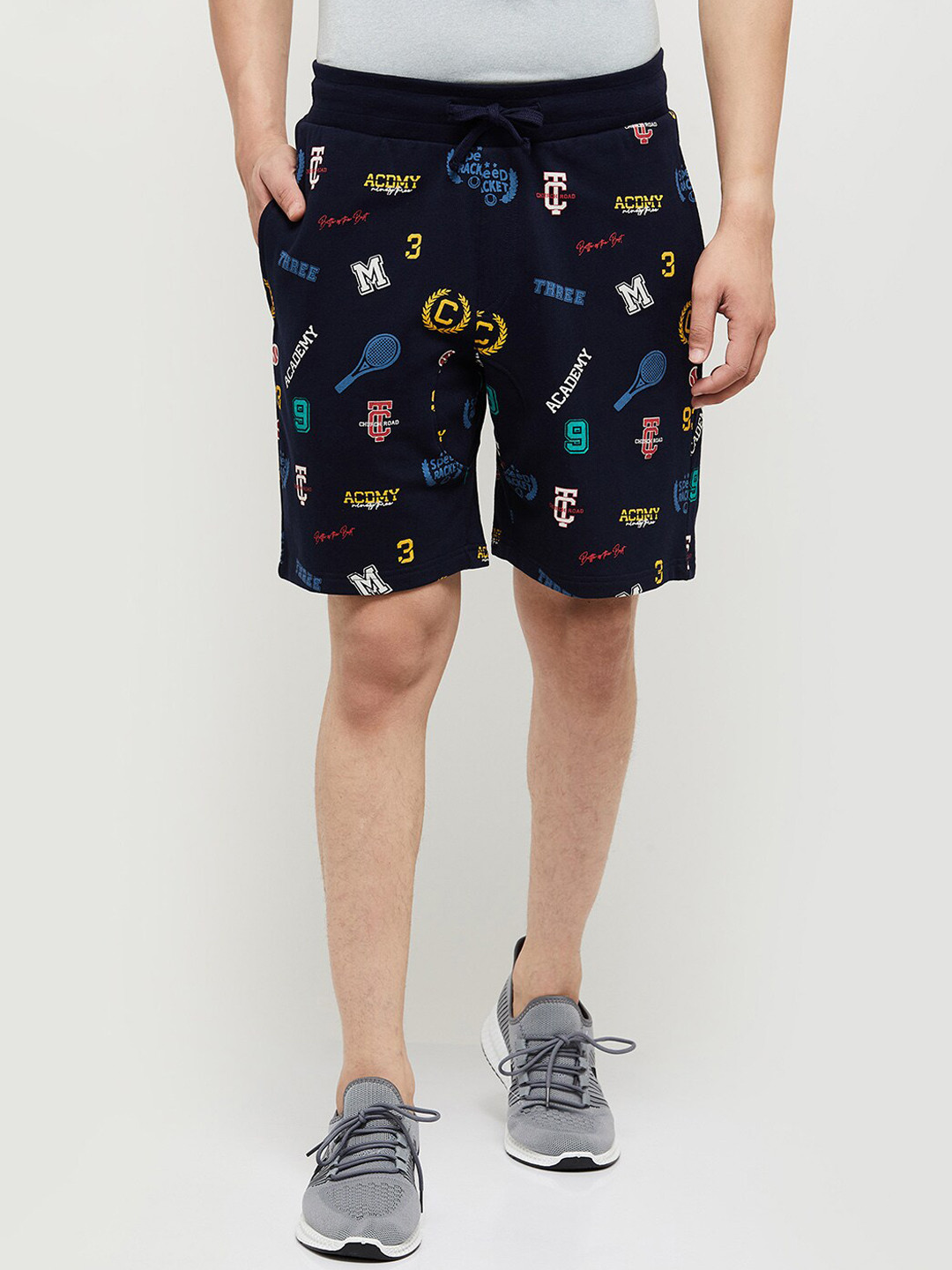 

max Men Blue Printed Shorts