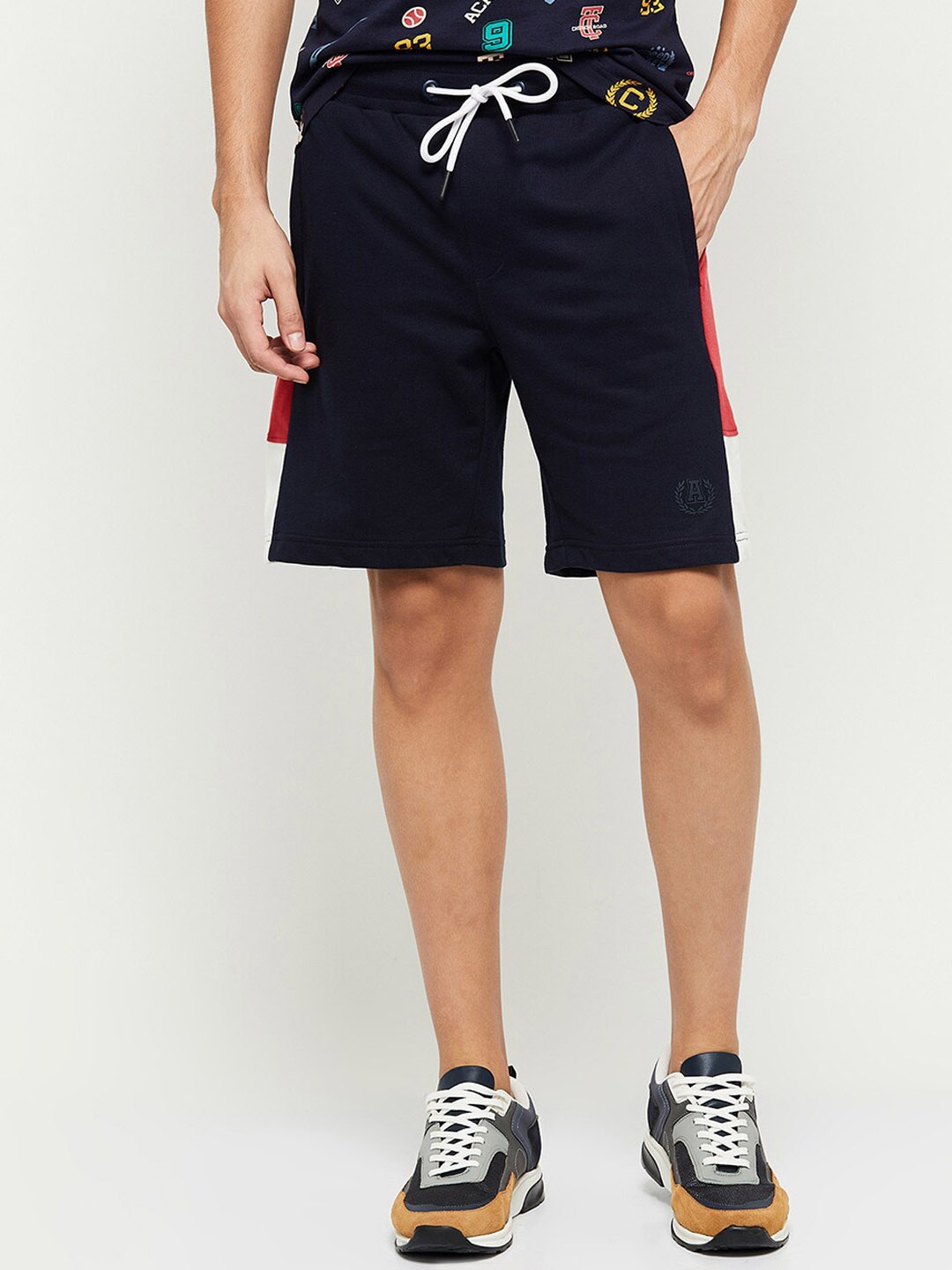 

max Men Navy Blue Shorts