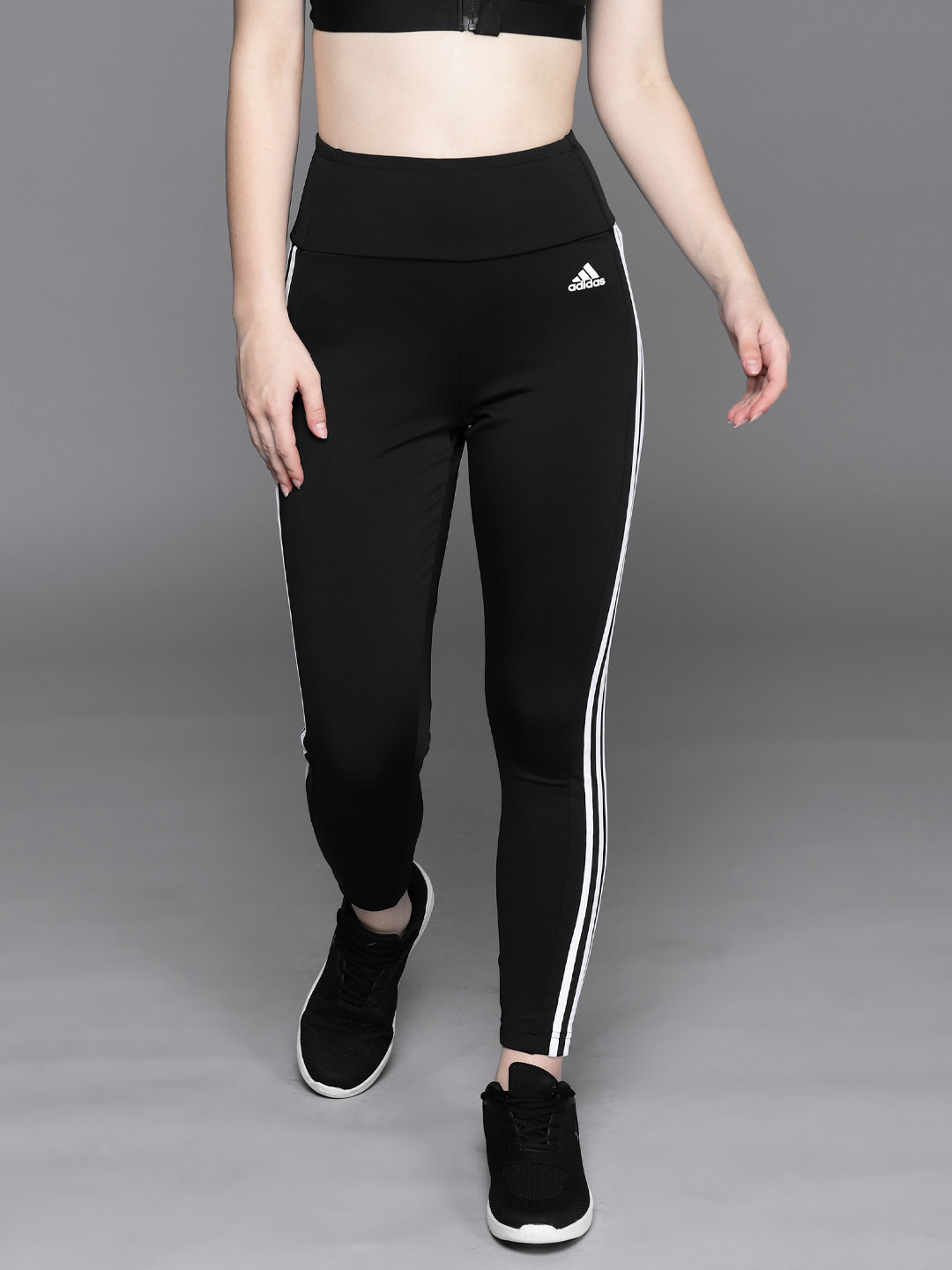 

ADIDAS Women 3 Stripes 7/8th Training Tights, Black