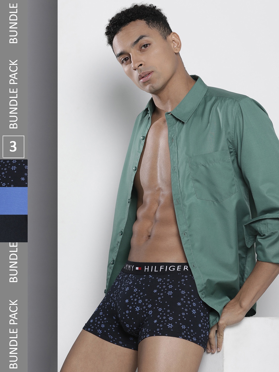 

Tommy Hilfiger Men Pack Of 3 Short Trunk A2AB4170, Navy blue