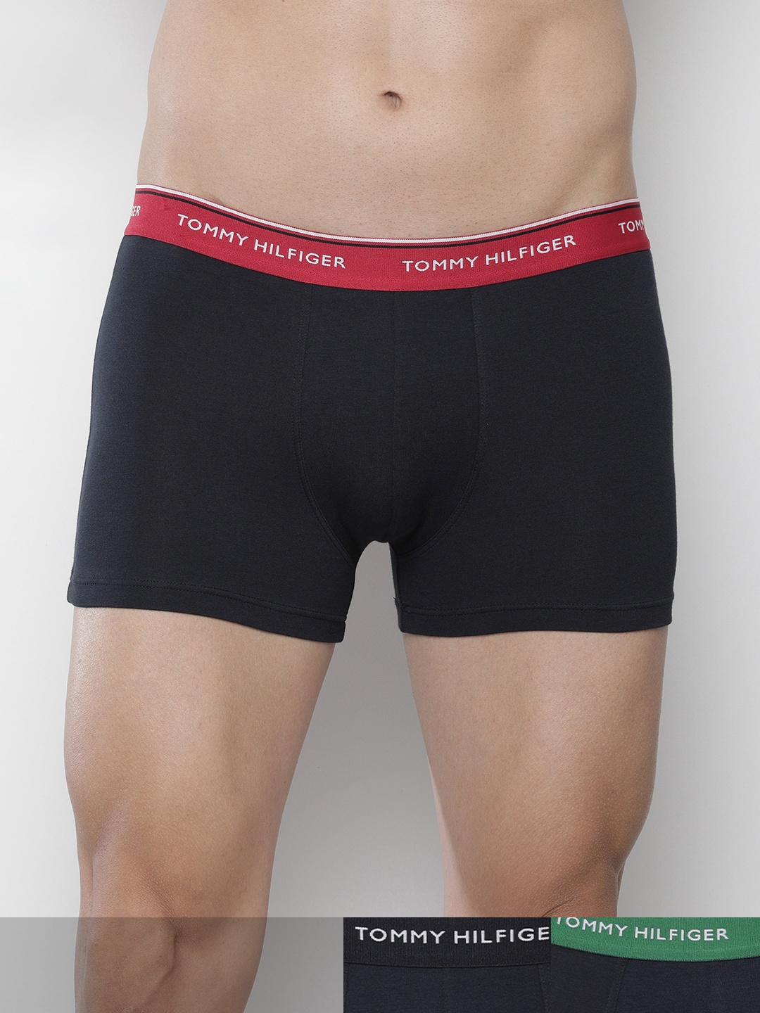 

Tommy Hilfiger Men Navy Blue Pack Of 3 Solid Low-Rise Short Trunks A2AB4157