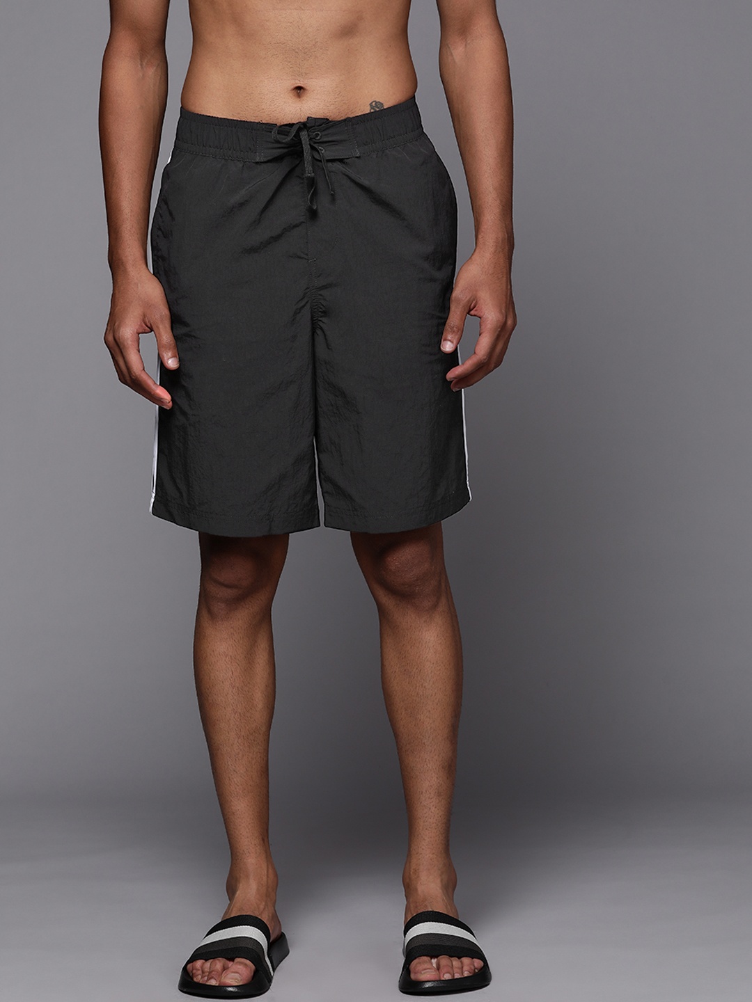 

ADIDAS Originals Men Black 3-Stripes Swim Shorts