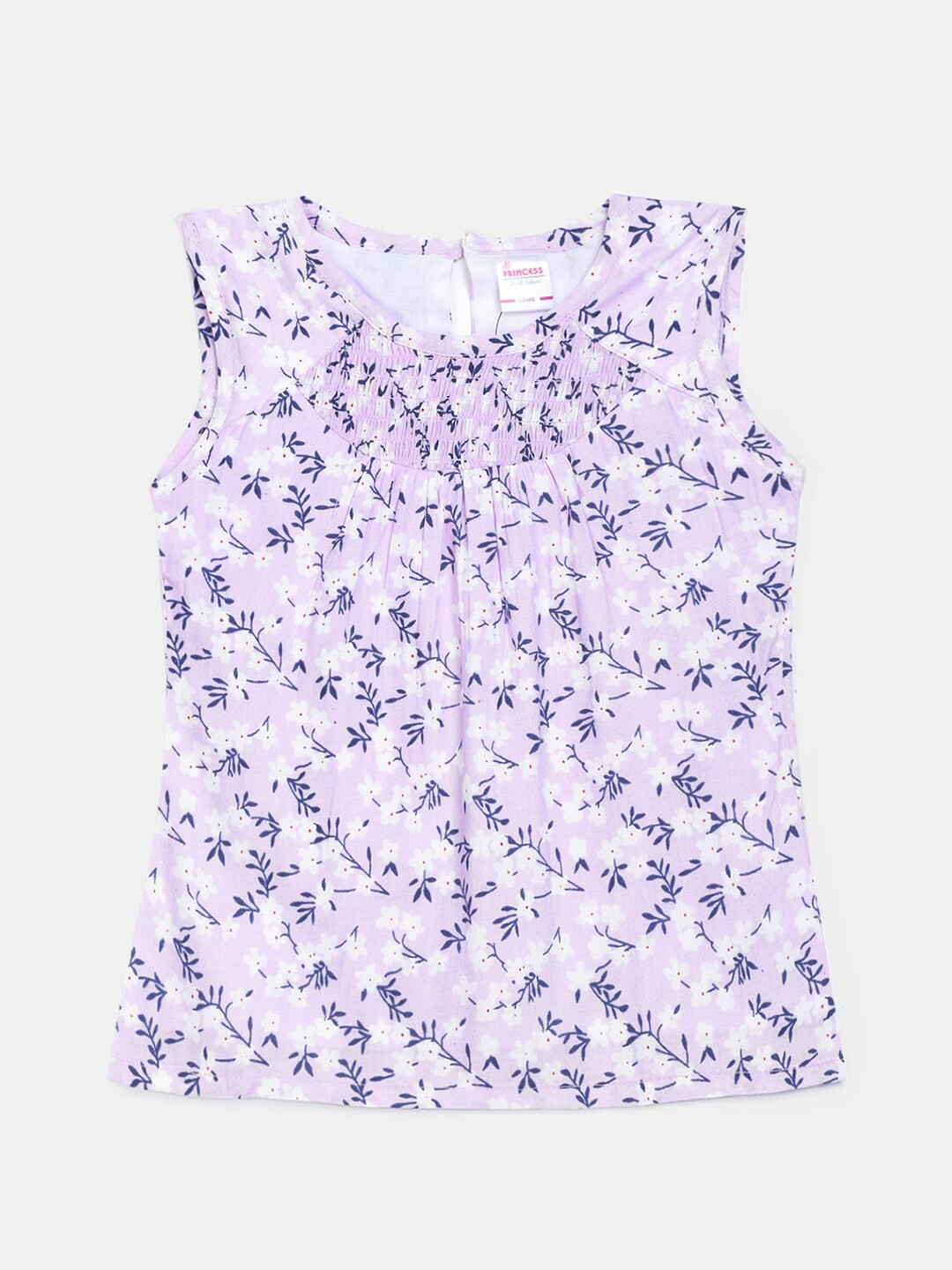 

V-Mart Purple Floral Print Top