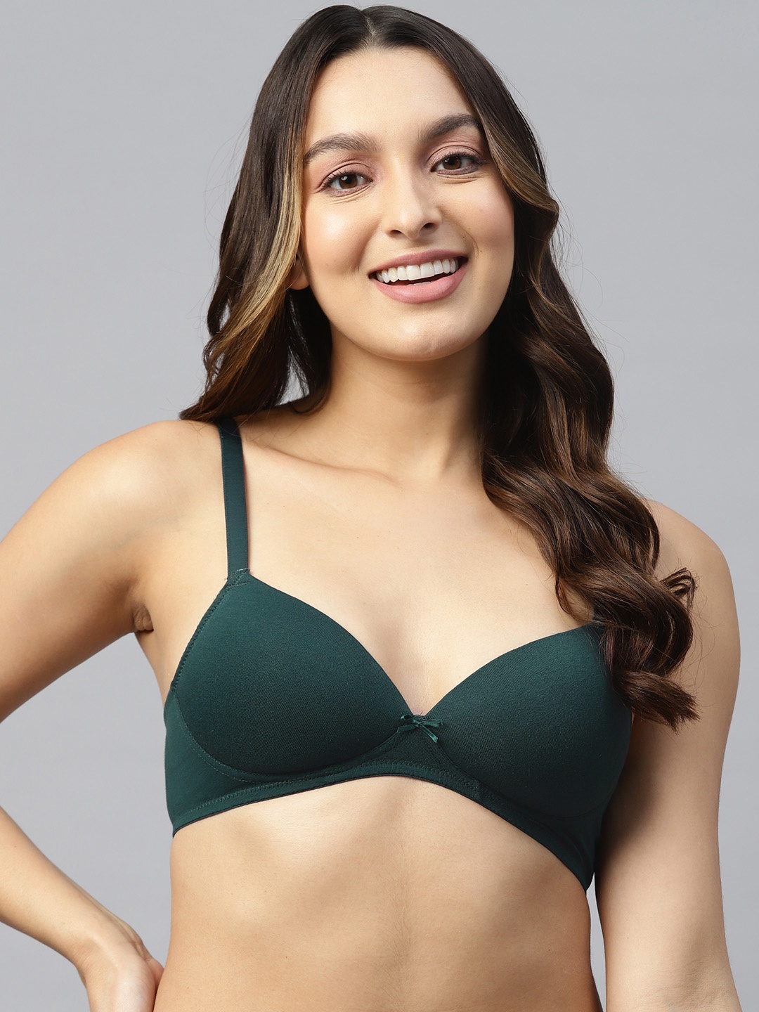 

Marks & Spencer Lightly Padded Non-Wired T-shirt Bra, Green