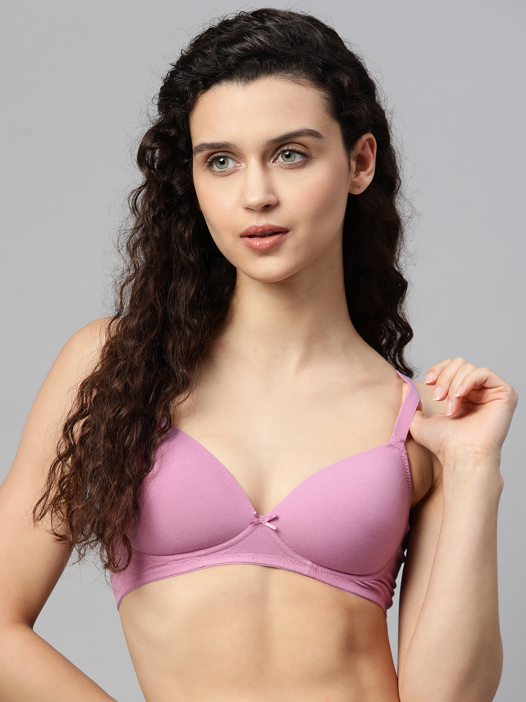

Marks & Spencer Lavender Solid Lightly Padded Bra