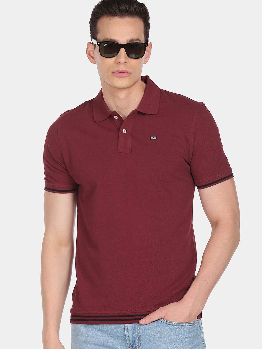 

Arrow Sport Men's Red Polo Collar T-shirt