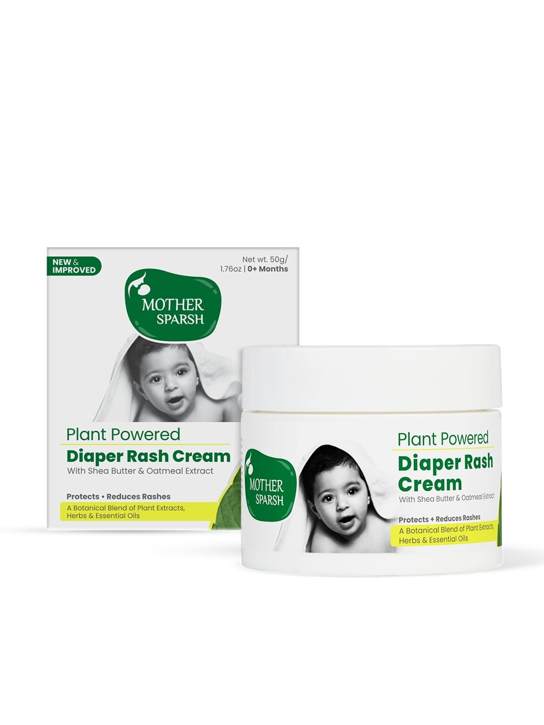 

Mother Sparsh Kids Plant Powered Diaper Rash Cream with Calendula Oil & Shea Butter - 50g, White