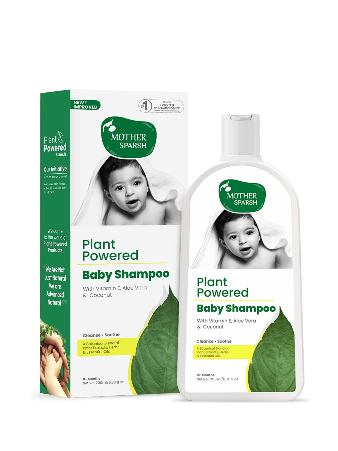 

Mother Sparsh Plant Powered Natural Baby Shampoo with Vanilla Oil & Vitamin E - 200ml, White