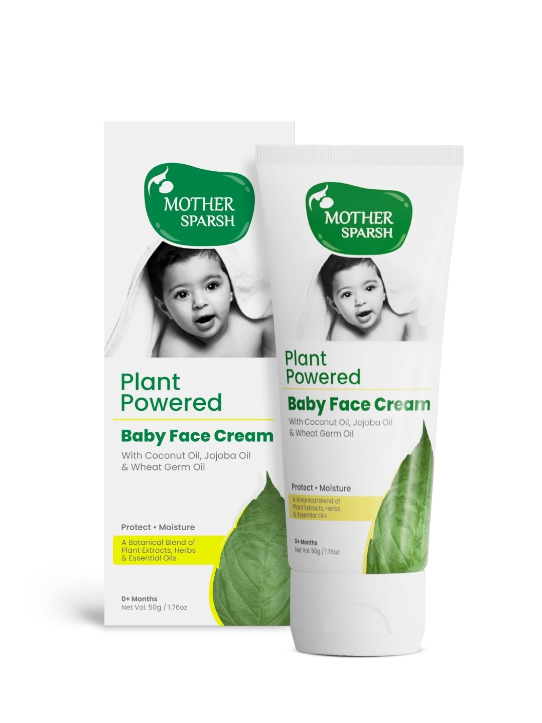 

Mother Sparsh Kids Plant Powered Natural Baby Face Cream with Coconut Oil - 50g, White