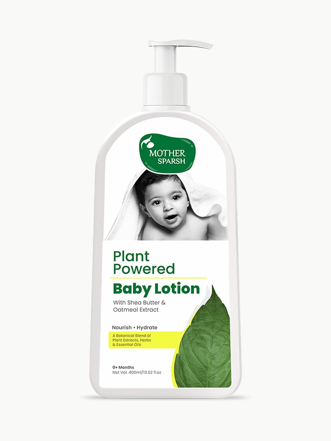 

Mother Sparsh Kids Plant Powered Natural Baby Lotion with Organic Shea Butter - 400ml, White