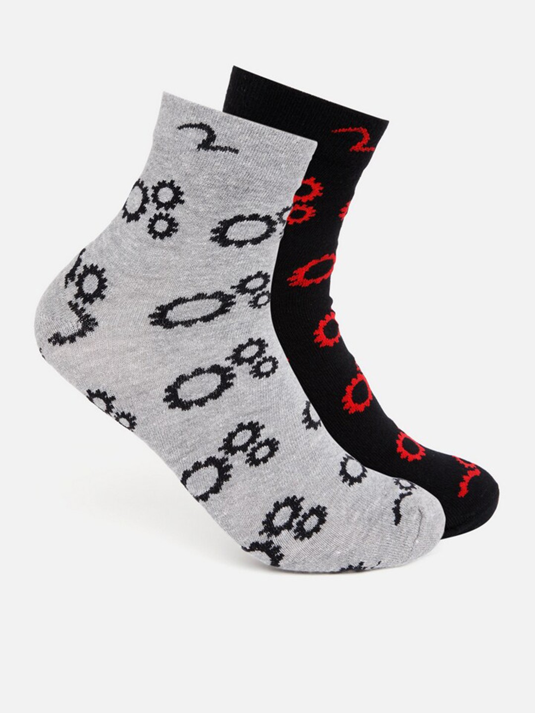 

SPYKAR Men Pack Of 2 Ankle Length Socks, Black