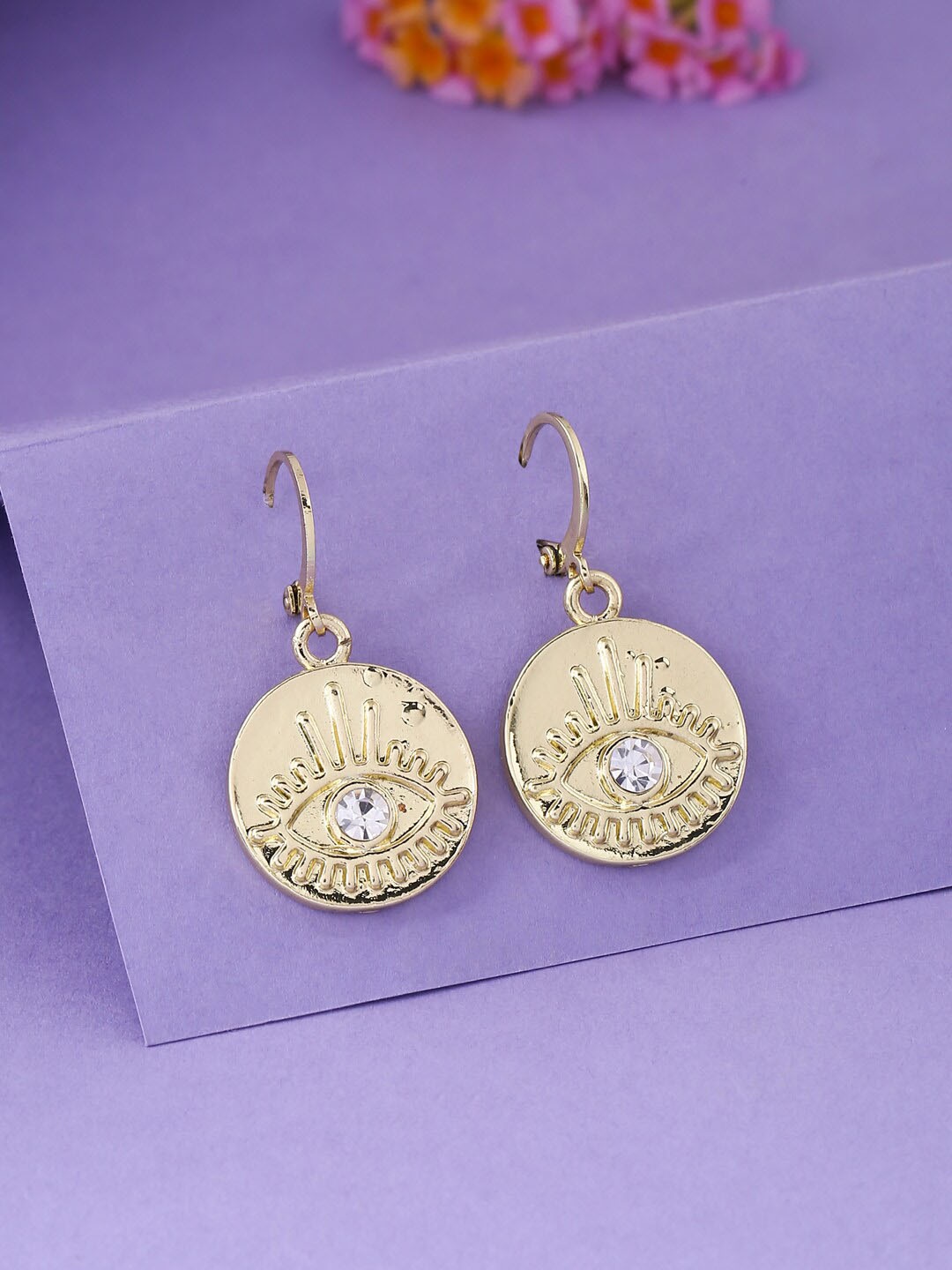

kashwini Gold-Toned Contemporary Drop Earrings