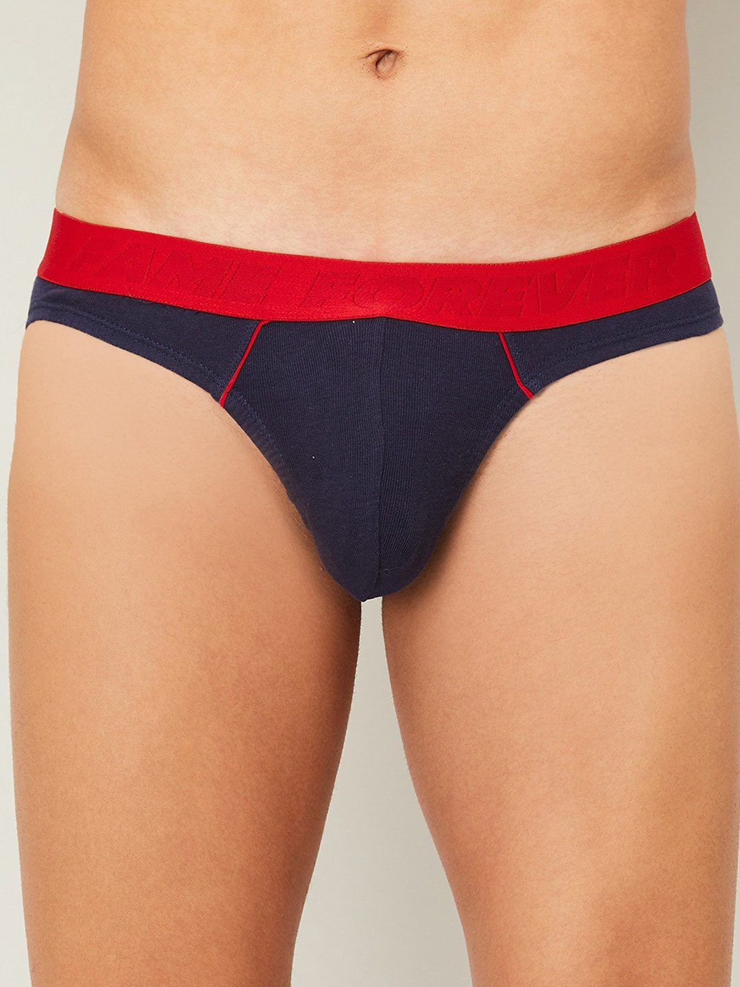 

Fame Forever by Lifestyle Men Navy-Blue Solid Cotton Basic Briefs