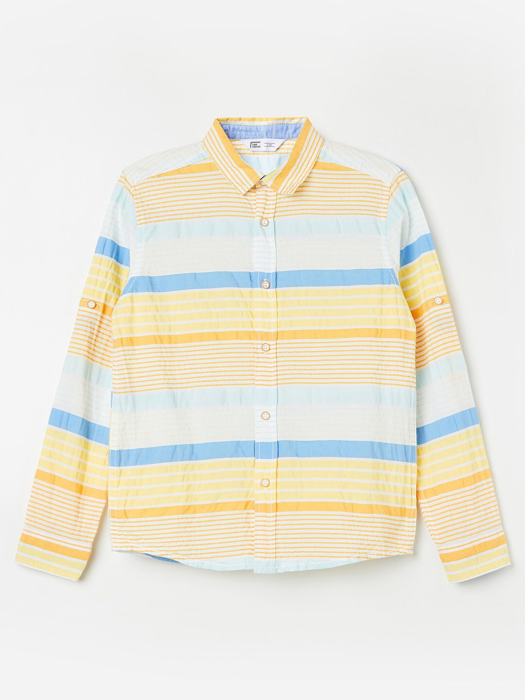 

Fame Forever by Lifestyle Boys Yellow Multi Stripes Striped Casual Shirt