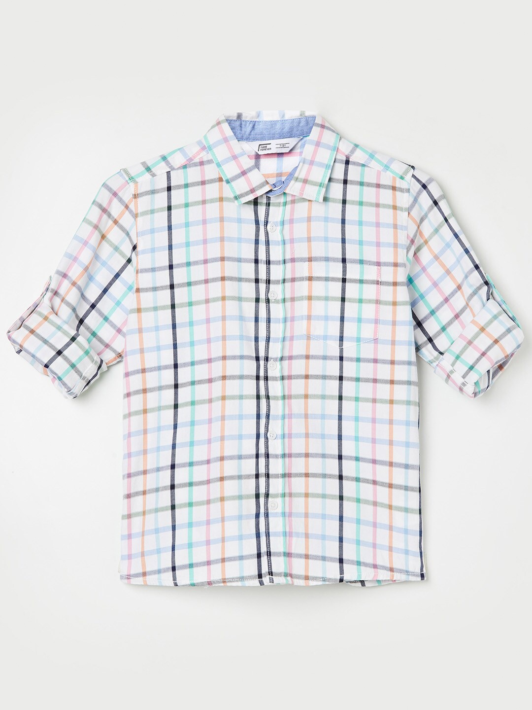 

Fame Forever by Lifestyle Boys White Checked Casual Shirt