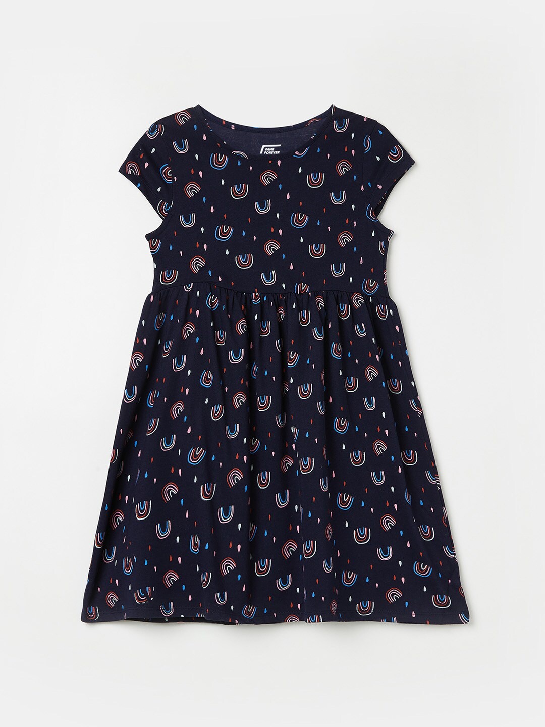 

Fame Forever by Lifestyle Girls Navy Blue Printed Dress