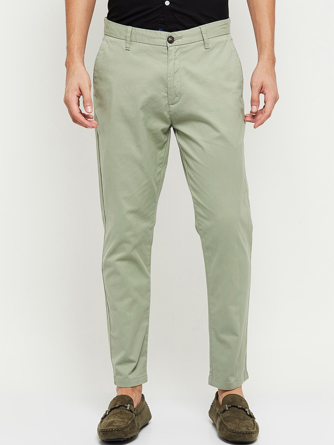 

max Men Green Chinos Trousers