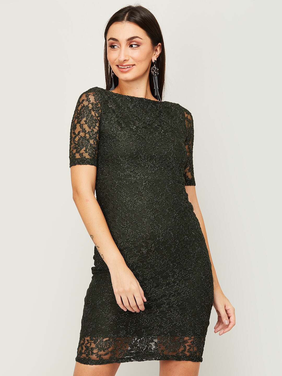 

CODE by Lifestyle Olive Green Sheath Dress