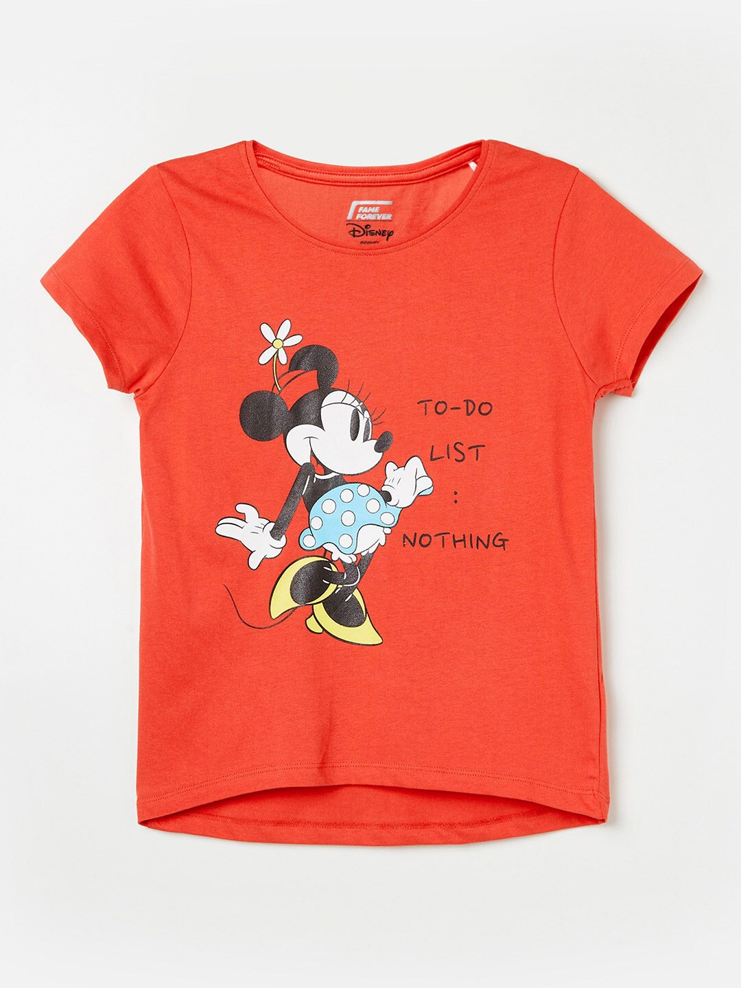 

Fame Forever by Lifestyle Girls Minnie Mouse Printed Top, Red