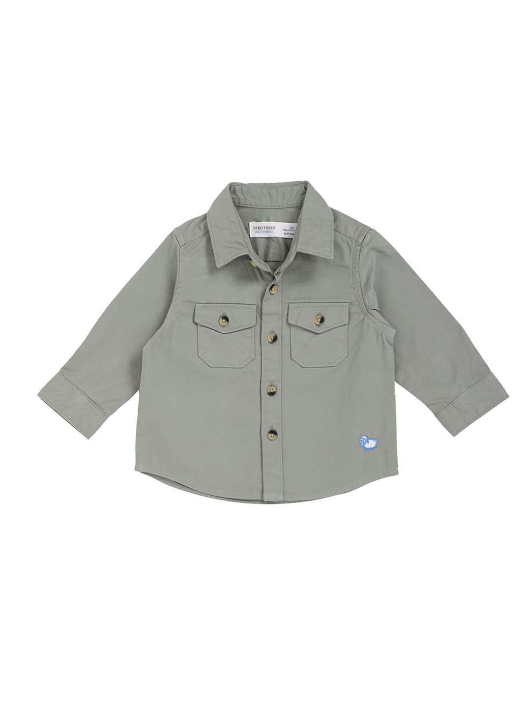 

ZERO THREE Boys Green Comfort Cotton Casual Shirt