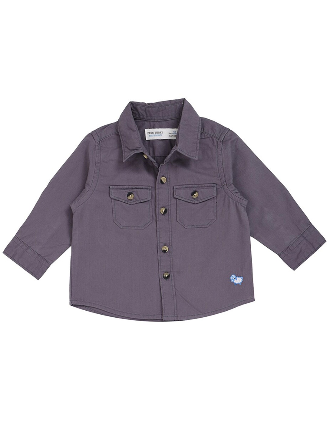 

ZERO THREE Boys Grey Comfort Casual Shirt