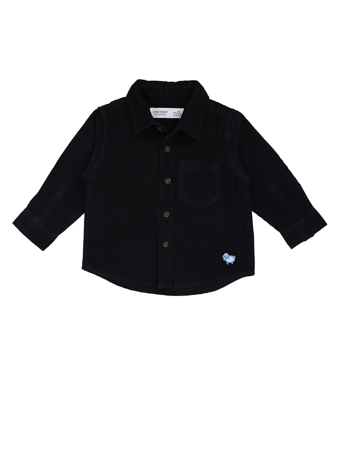 

ZERO THREE Boys Black Comfort Cotton Casual Shirt